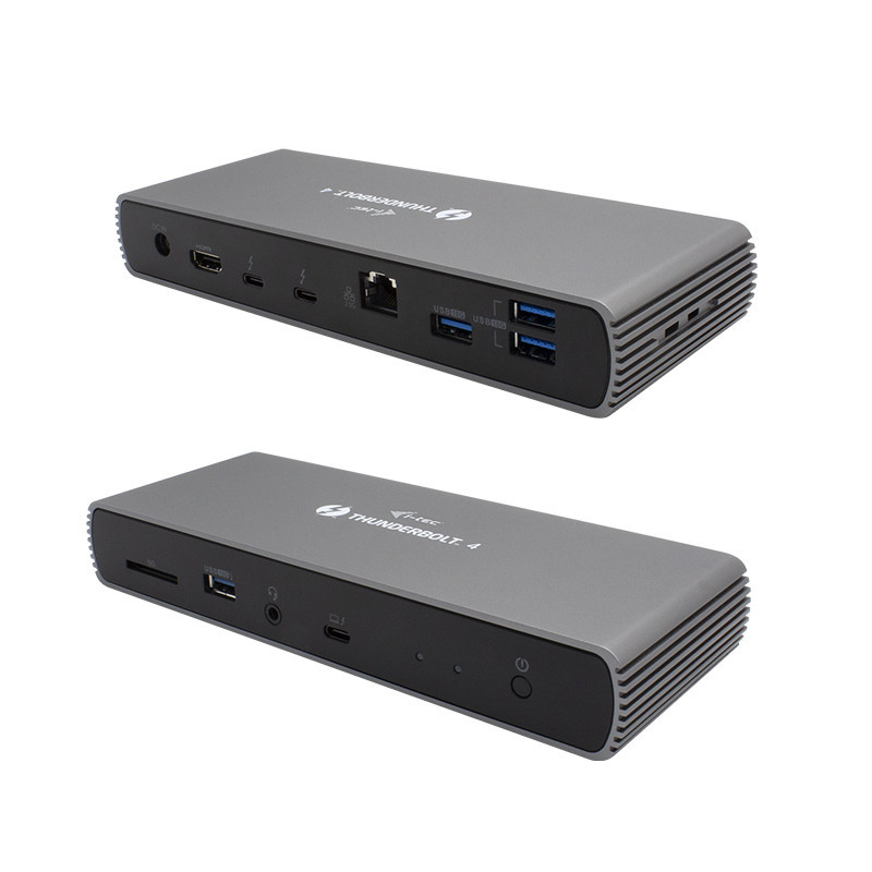 i-tec TB4DUALDOCKPD replicatore di porte e docking station per laptop Cablato Thunderbolt 4 Nero