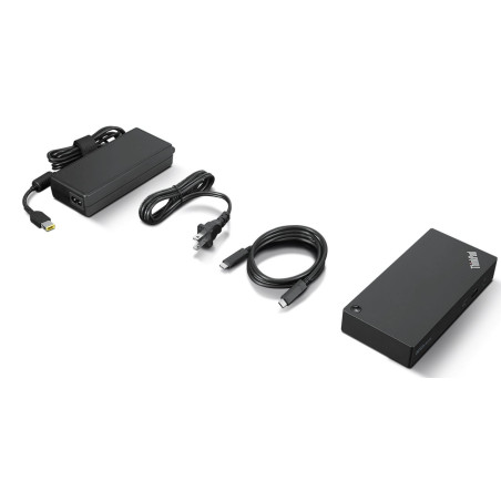 Lenovo 40B20135IT replicatore di porte e docking station per laptop Cablato USB 3.2 Gen 1 (3.1 Gen 1) Type-A + Type-C Nero