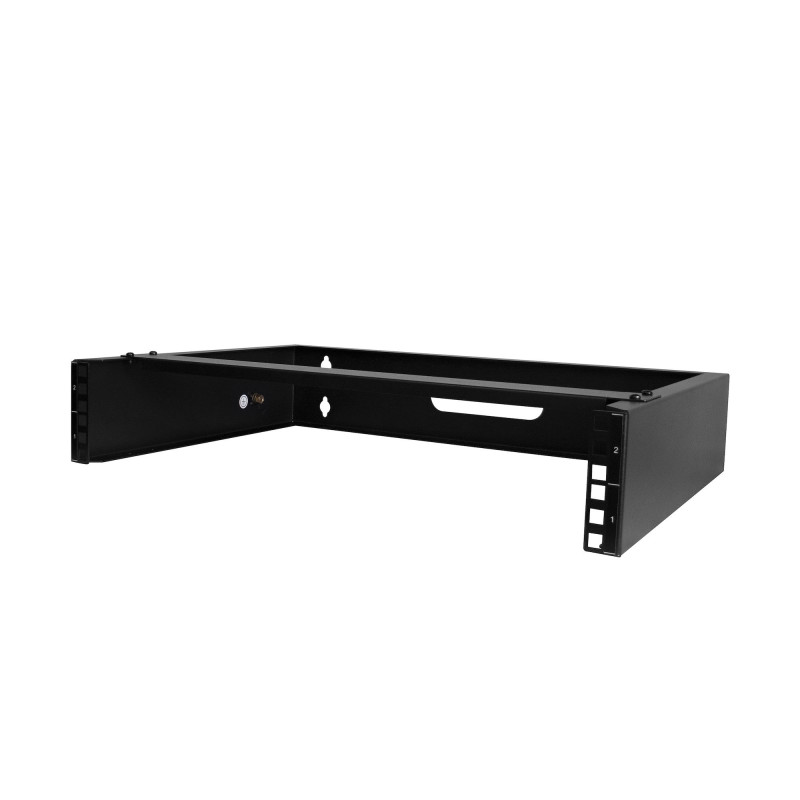 StarTech.com Staffa Rack 19" 2U per installazione a Parete - Supporto a Parete a Profilo Basso per Patch Panel, Dispositivi