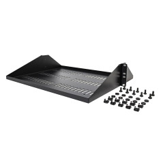 StarTech.com Mensola Rack 19" 2U - Ripiano Ventilato a sbalzo per Rack 19 pollici - Per Dispositivi Apparecchiature di rete non