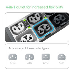 APC NetShelter Rack PDU Advanced unità di distribuzione dell'energia (PDU) 48 presa(e) AC 0U Nero