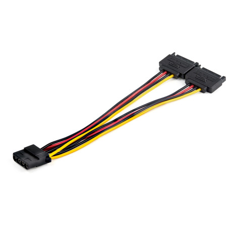 StarTech.com Cavo sdoppiatore di alimentazione da SATA a LP4 - Cavo splitter a 4 pin da LP4 a doppio cavo SATA - Rivestimento