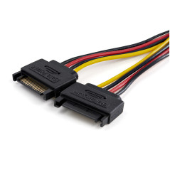 StarTech.com Cavo sdoppiatore di alimentazione da SATA a LP4 - Cavo splitter a 4 pin da LP4 a doppio cavo SATA - Rivestimento