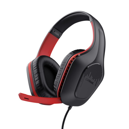 Trust GXT 415S ZIROX Auricolare Cablato A Padiglione Gaming Nero, Rosso