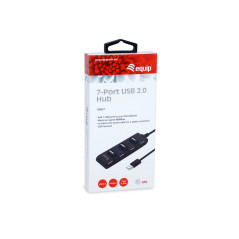 Equip 128957 hub di interfaccia USB 2.0 480 Mbit s Nero