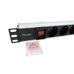 Equip 333293 unità di distribuzione dell'energia (PDU) 8 presa(e) AC 1U Nero, Argento