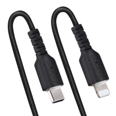 StarTech.com Cavo USB-C a Lightning da 1m Certificato MFi, Cavetto iPhone Spiralato di Ricarica Alimentazione, Resistente Cavo