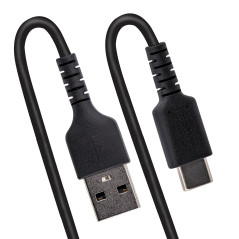 StarTech.com Cavo USB C Ricarica Veloce da 1m Cavetto USB tipo C 2.0 Spiralato di Alimentazione e Sincronizzazione Cavo