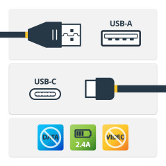 StarTech.com Cavo di ricarica USB C sicuro da 1 m - Cavo di sola alimentazione da USB-A a USB type C con blocco dati - Cavo