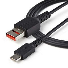 StarTech.com Cavo di ricarica USB C sicuro da 1 m - Cavo di sola alimentazione da USB-A a USB type C con blocco dati - Cavo