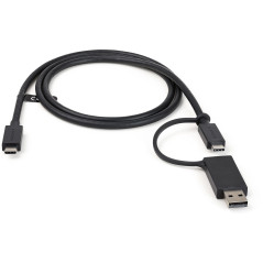 StarTech.com Cavo USB-C da 1 m con adattatore Dongle USB-A - Cavo ibrido 2-in-1 USB tipo C con USB-A - Da USB-C a USB-C