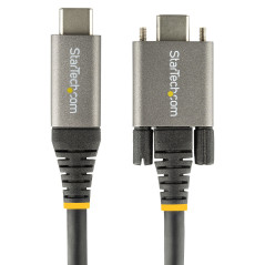 StarTech.com Cavo USB-C con viti di bloccaggio laterali da 1m - Cavo da USB-C a USB- C certificato USB-IF 10Gbps - Cavo USB-C