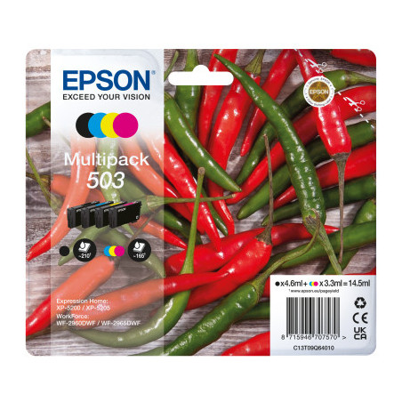 Epson 503 cartuccia d'inchiostro 4 pz Originale Resa standard Nero, Ciano, Magenta, Giallo