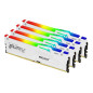 Kingston Technology FURY Beast 128 GB 5600 MT/s DDR5 CL40 DIMM (Kit da 4 moduli) White RGB XMP