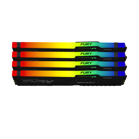 Kingston Technology FURY Beast 64 GB 5600 MT/s DDR5 CL40 DIMM (Kit da 4 moduli) RGB XMP