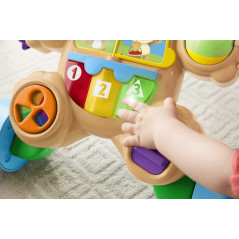 Fisher-Price Cagnolino Primi Passi - Ridi & Impara, Edizione multilingue, giocattolo musicale per camminare Giocattolo per