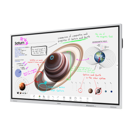 Samsung WM75B lavagna interattiva 190,5 cm (75") 3840 x 2160 Pixel Touch screen Grigio, Bianco