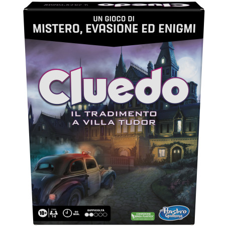 Cluedo Escape - Il Tradimento a Villa Tudor, un gioco di misteri ed enigmi in versione Escape Game, un gioco da tavolo