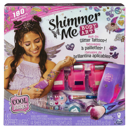 Cool Maker SHIMMER ME Rullo per tatuaggi | Gioco Tatuaggi Bambina | 4 colori e 180 motivi | Tattoo bambini | Giocattolo per