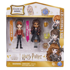 Wizarding World | Set Amicizia con personaggi Ron Weasley e Calì Patil | Bambole da 7.5cm | 2 accessori | Giocattoli per