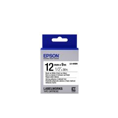 Epson Nastro fondo Bianco per testo Nero, altamente adesivo 12 9 LK-4WBW