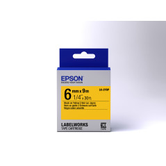 Epson Nastro fondo Pastello Giallo per testo Nero 6/9 LK-2YBP