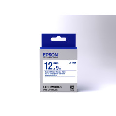 Epson Nastro fondo Standard bianco per testo Blu 12 9 LK-4WLN