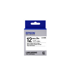 Epson Nastro fondo Standard Bianco per testo Nero 12 9 LK-4WBN