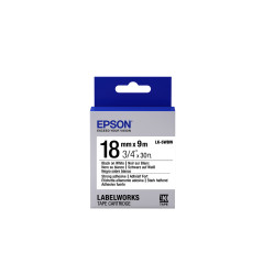 Epson Nastro fondo Bianco per testo Nero, altamente adesivo 18 9 LK-5WBW