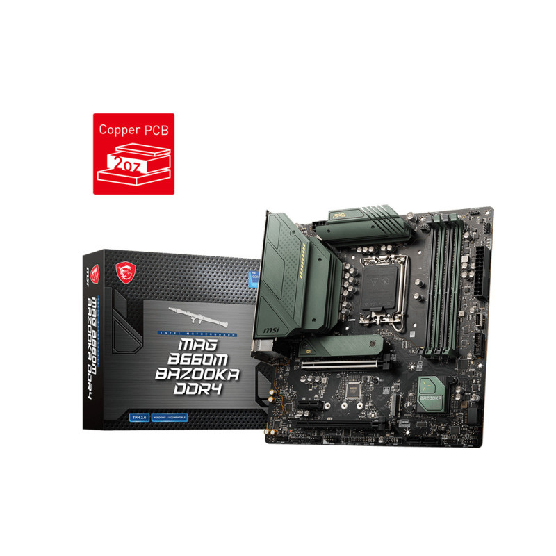 MSI MAG B660M BAZOOKA DDR4 scheda madre Intel B660 LGA 1700 micro ATX