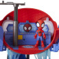 Marvel Spidey e I Suoi Fantastici Amici, Playset Webquarter, playset con luci e suoni, include un personaggio e un veicolo, per