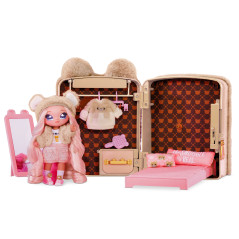 Na! Na! Na! Surprise 3-in-1 Backpack Bedroom Series 2 Playset - Sarah Snuggles (Teddy Bear)