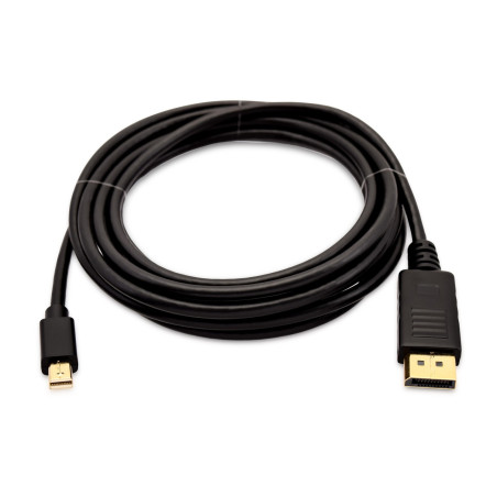 V7 3 m 10 piedi Mini-Displayport (m) a Displayport (m), nero