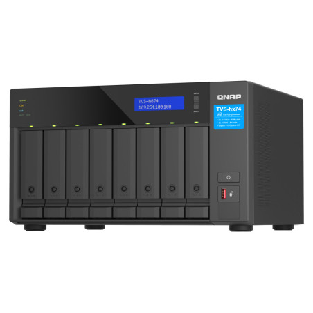 QNAP TVS-h874X NAS Tower Intel® Core™ i9 64 GB DDR4 QuTS hero Nero