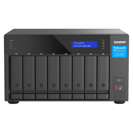 QNAP TVS-h874X NAS Tower Intel® Core™ i9 64 GB DDR4 QuTS hero Nero