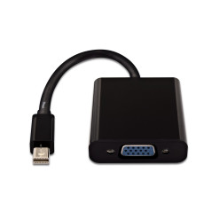 V7 Adaptador negro de vídeo con conector Mini DisplayPort macho a VGA hembra