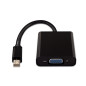 V7 Adaptador negro de vídeo con conector Mini DisplayPort macho a VGA hembra