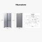 Samsung RH69B8941S9 frigorifero Side by Side con Beverage Center™ Libera installazione con Dispenser con allaccio idrico 645 L