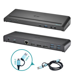 i-tec USB 3.0   USB-C   Thunderbolt 3, 3x 4K Docking Station + Power Delivery 85W