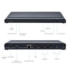 i-tec USB 3.0   USB-C   Thunderbolt 3, 3x 4K Docking Station + Power Delivery 85W