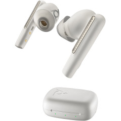 POLY Auricolari bianco sabbia Voyager Free 60 UC + Adattatore BT700 USB-C + Custodia per ricarica di base