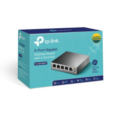 TP-Link TL-SG1005P Non gestito Gigabit Ethernet (10 100 1000) Supporto Power over Ethernet (PoE) Nero