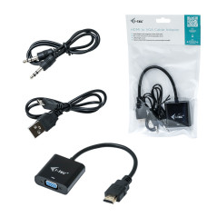 i-tec HDMI2VGAADA cavo e adattatore video 0,15 m HDMI VGA Nero