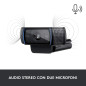 Logitech C920 HD Pro Webcam, Videochiamata Full HD 1080p/30fps, Audio Stereo ‎Chiaro, ‎Correzione Luce HD, Funziona con Skype,