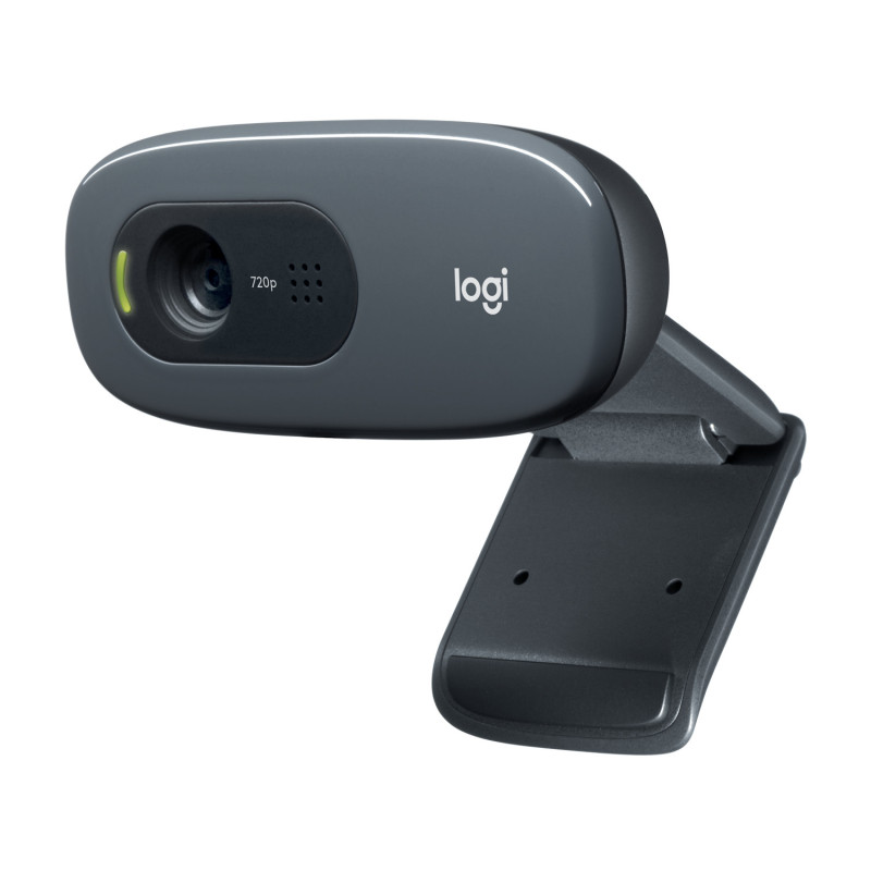 Logitech C270 Webcam HD, HD 720p/30fps, Videochiamate HD Widescreen, Correzione Automatica ‎Luminosità, Microfono Riduzione del