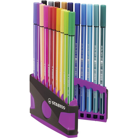 STABILO Pen 68 marcatore Medio Multicolore 20 pz