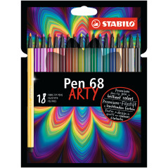 STABILO PEN 68 ARTY marcatore Medio Multicolore 18 pz