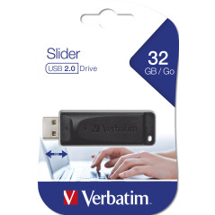 Verbatim Slider - Memoria USB da 32 GB - Nero