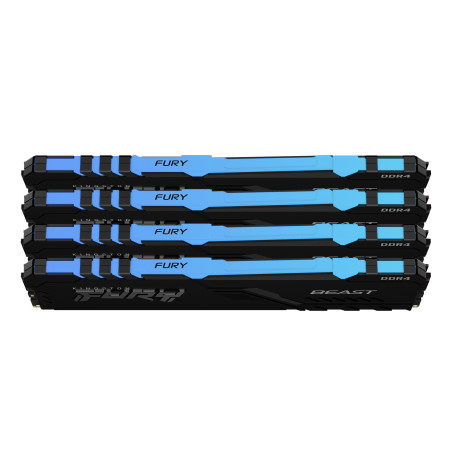 Kingston Technology FURY Beast RGB memoria 64 GB 4 x 16 GB DDR4 2666 MHz