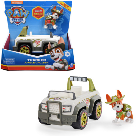 PAW Patrol | Veicolo Jungle Cruiser di Tracker | Veicolo e personaggio di Tracker | Giochi per bambini dai 3 anni in su